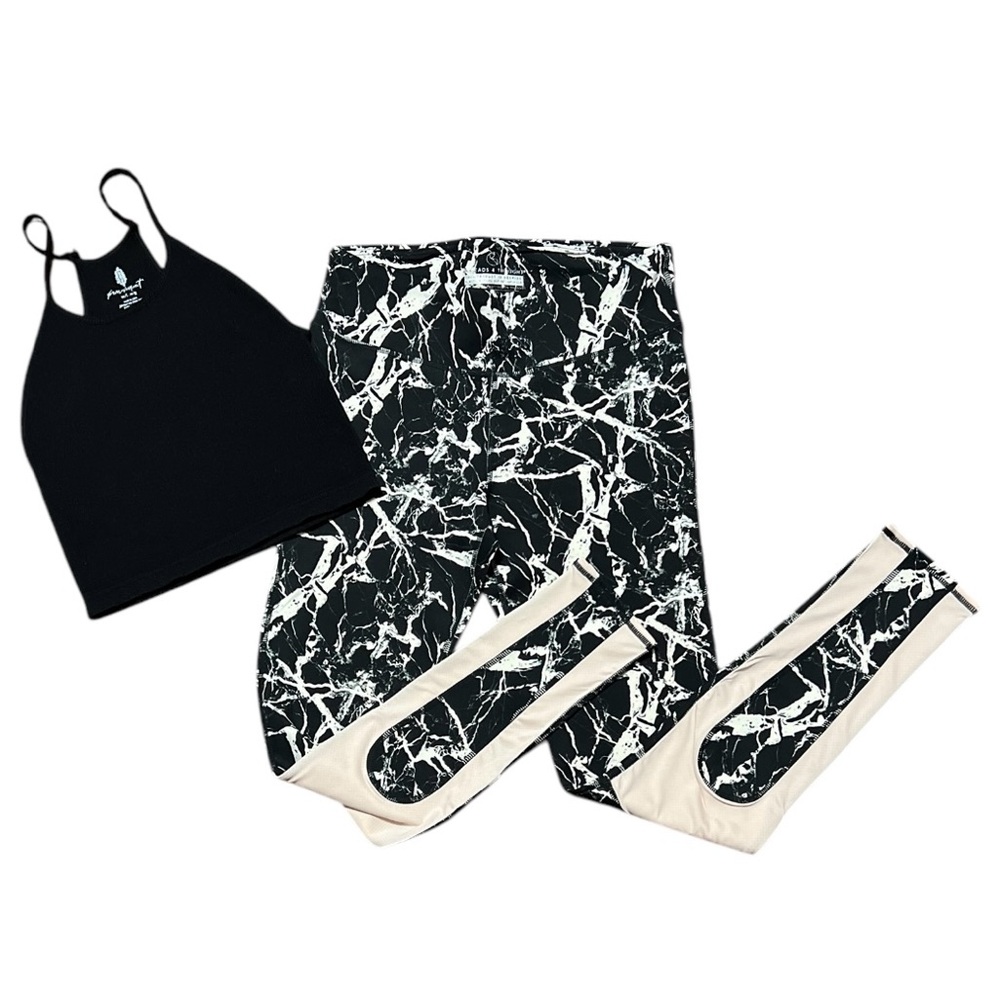 2pc Set-Free People Tank Top M/L and Threads 4 Thought Performance Leggings Med.
